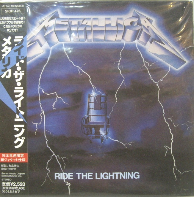 METALLICA	Ride the Lightning	1984	Japan mini LP	Цена	4 300 ₽
