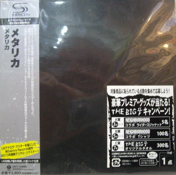 METALLICA	METALLICA (Черный)	1991	Japan mini LP	Цена	4 700 ₽
