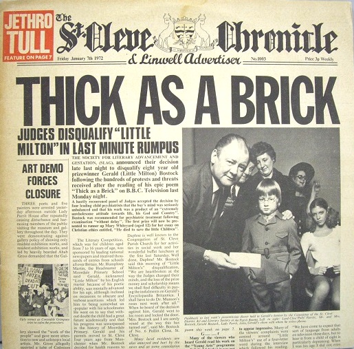 Jethro Tull 	Thick As Brick   (  Chrysalis – 5C 062-93254 )  Gatefold	1972	Holland	nm-ex+	Цена	3 200 ₽

